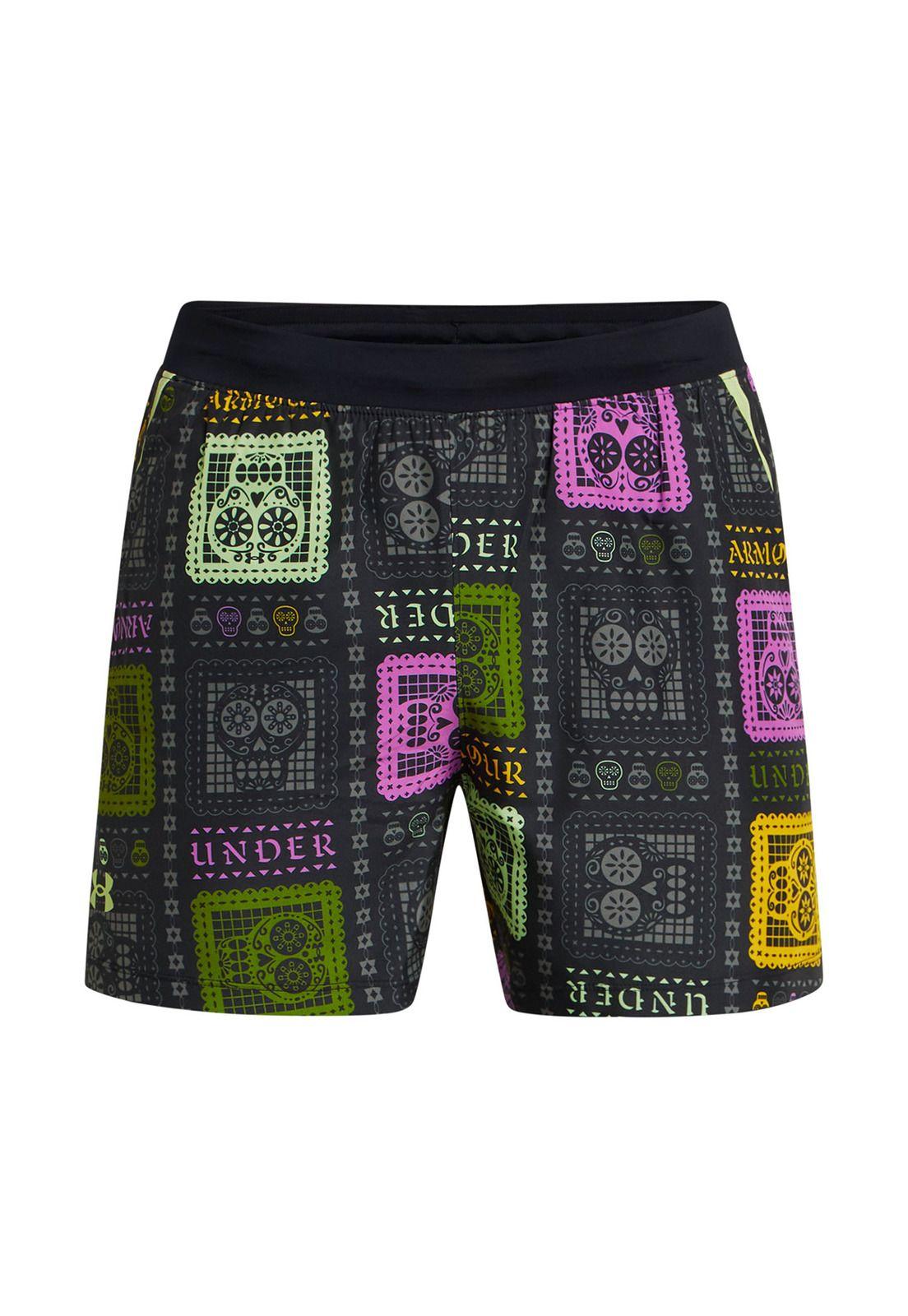 Shorts Día de los Muertos de hombre Negro-0