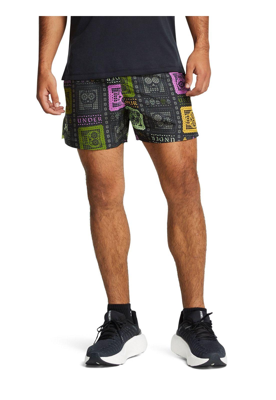 Shorts Día de los Muertos de hombre Negro-3