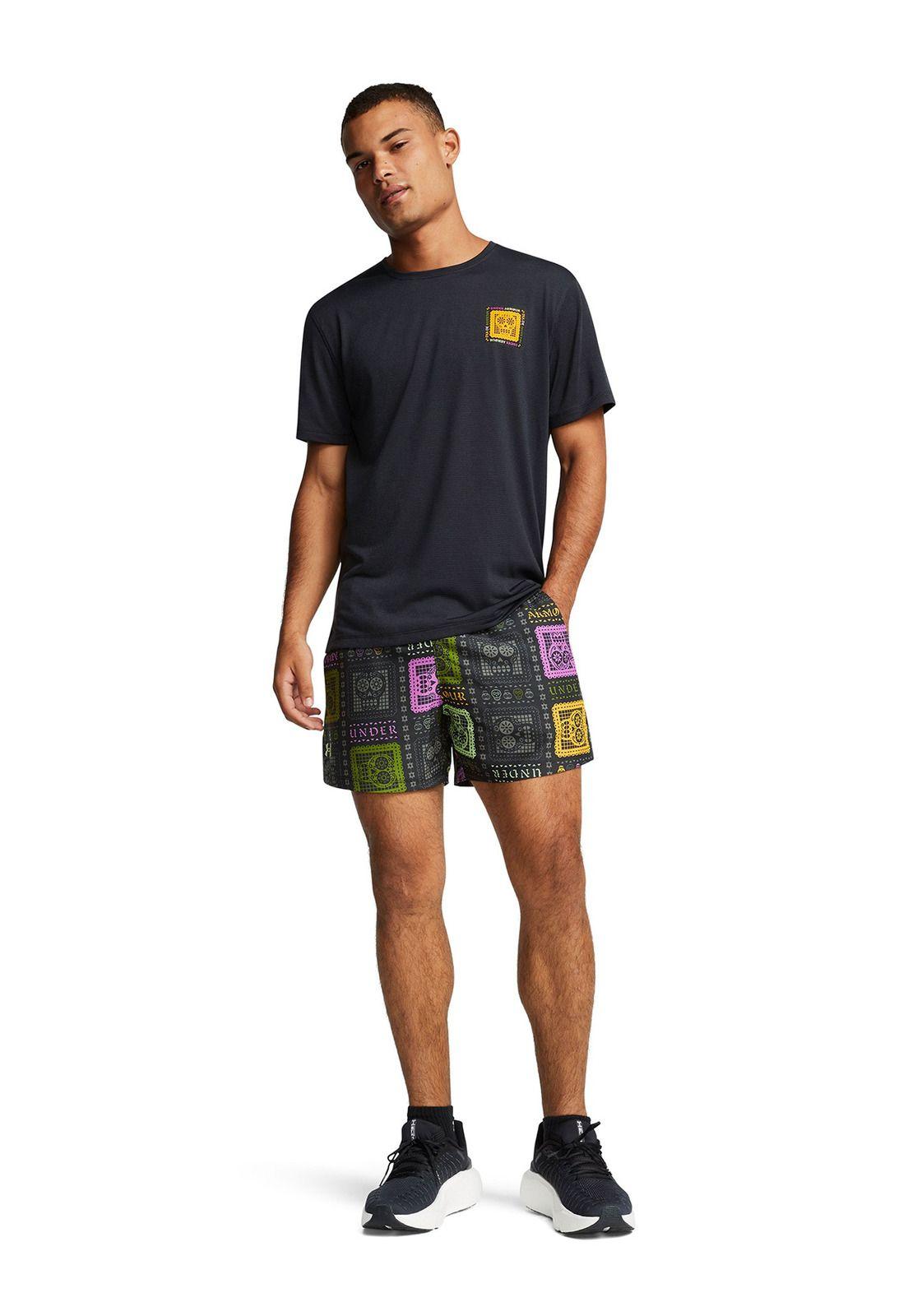 Shorts Día de los Muertos de hombre Negro-5