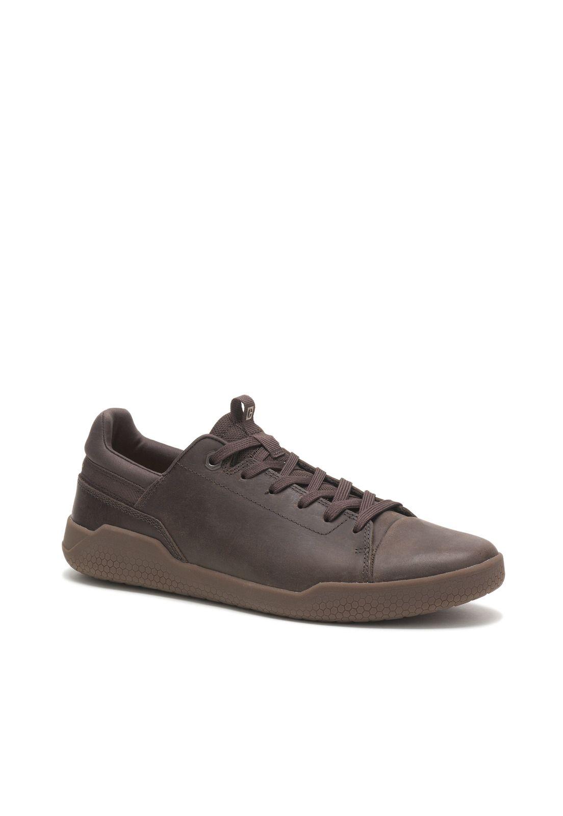 Zapatilla Cuero Hombre Hex Base Café-0