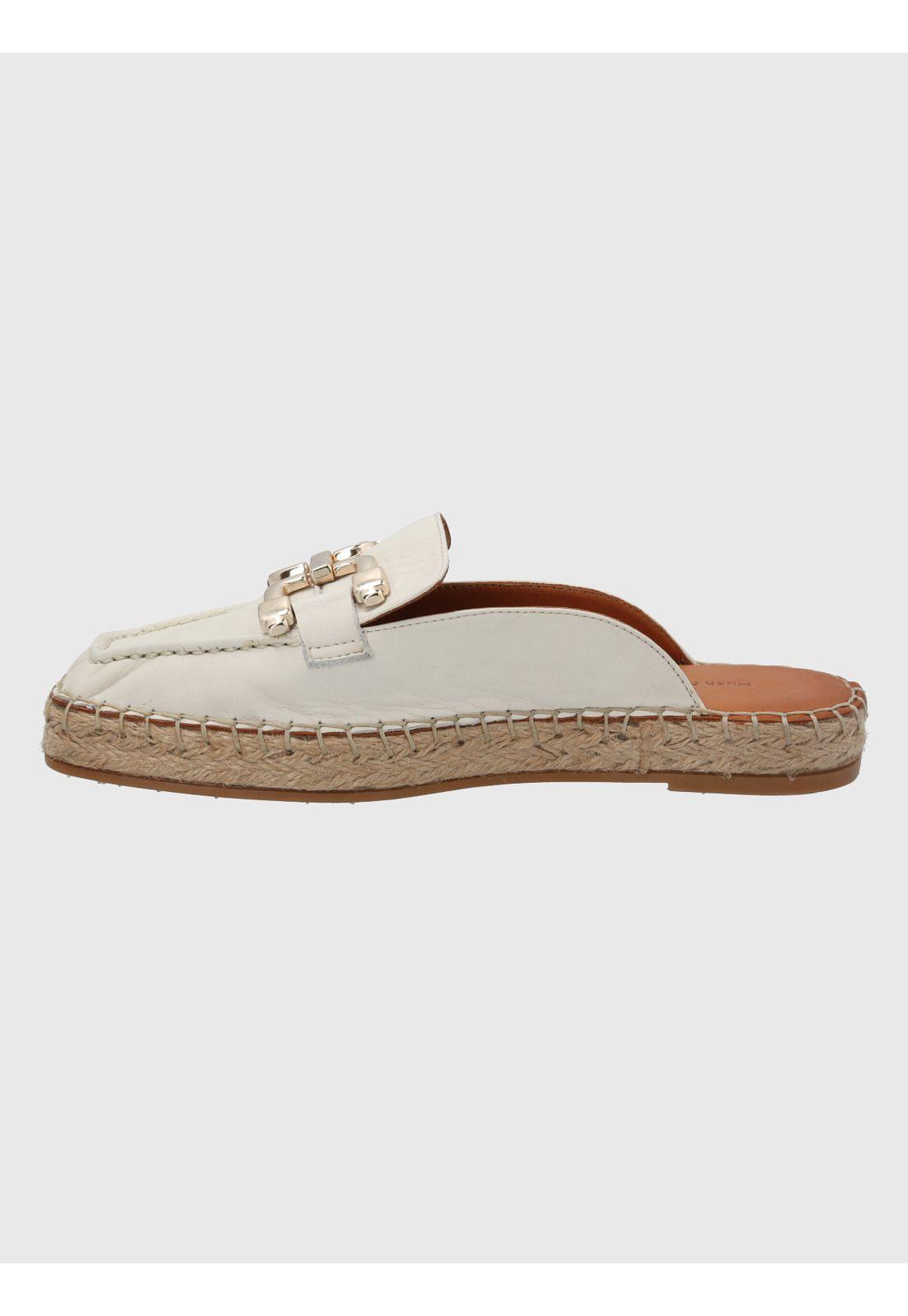 Sandalia Cuero Blanco Mujer Aprica -4