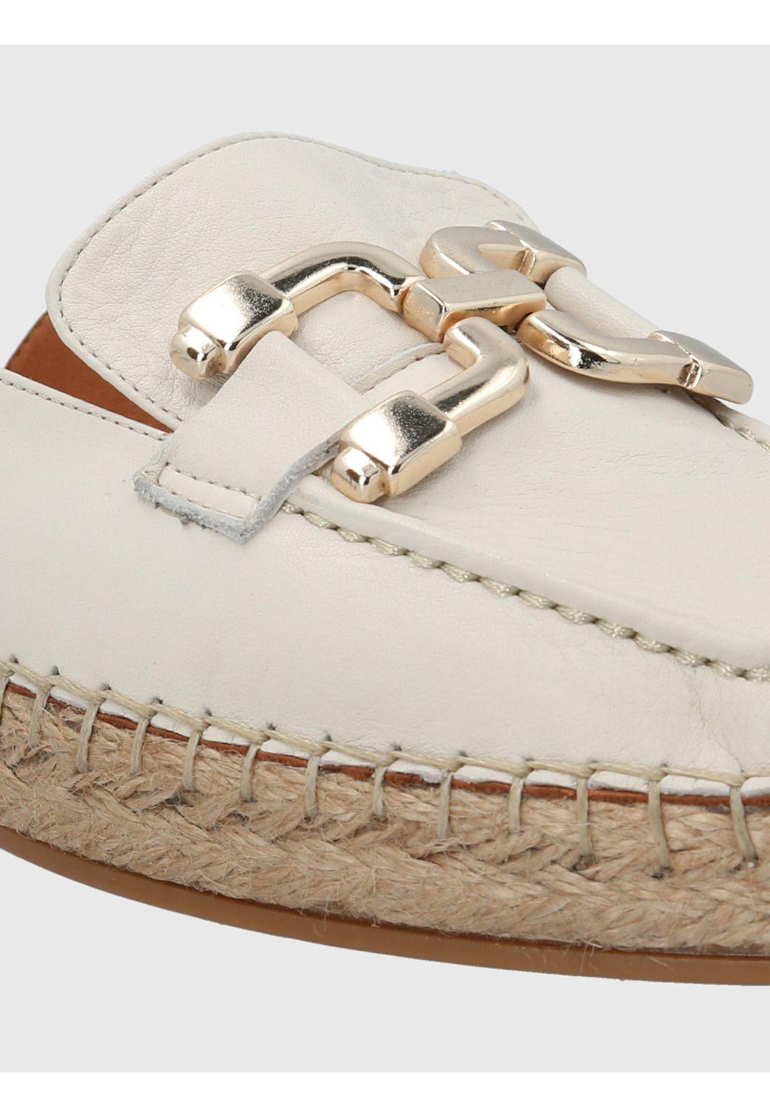 Sandalia Cuero Blanco Mujer Aprica -6