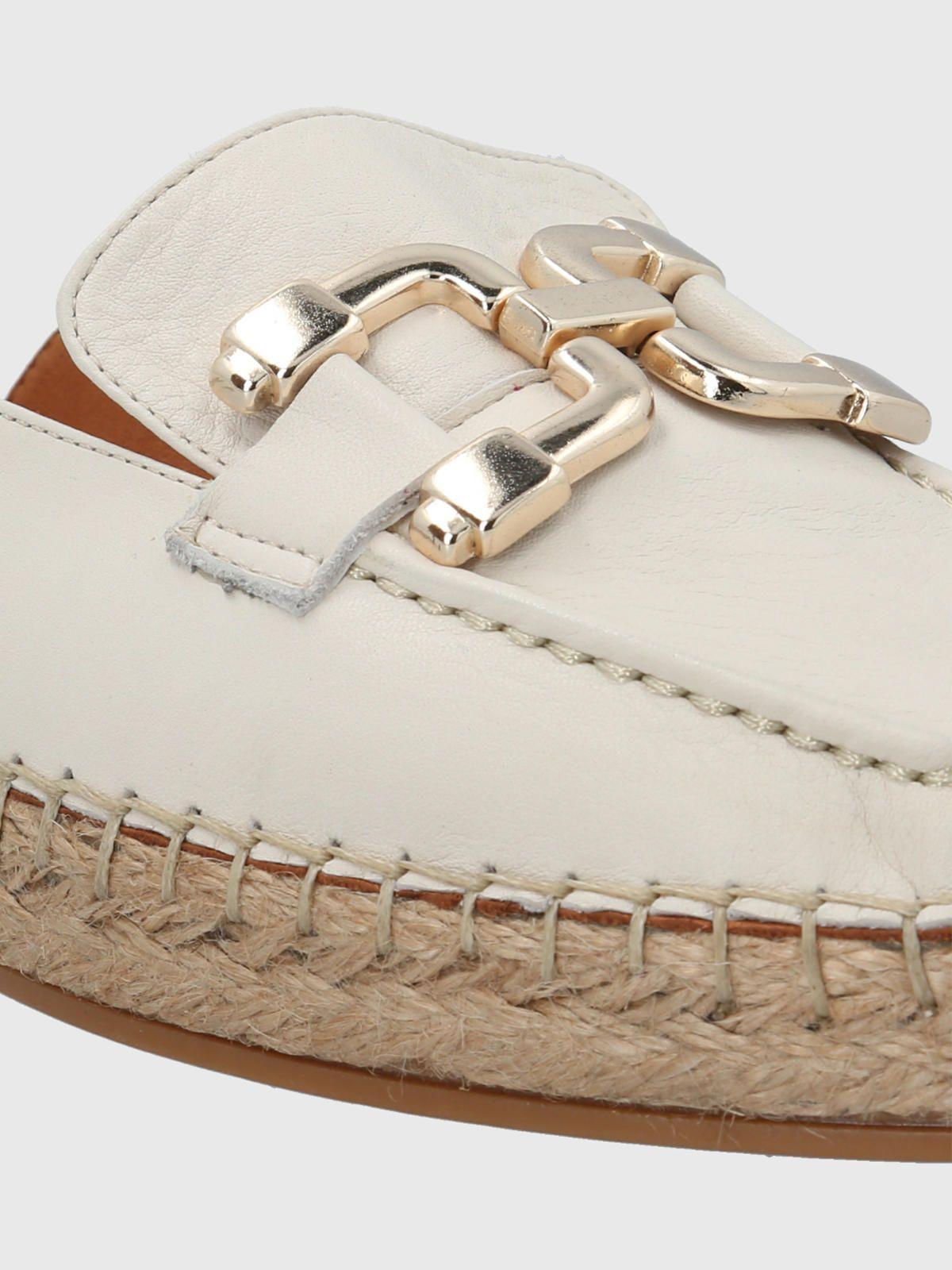 Sandalia Cuero Blanco Mujer Aprica -6