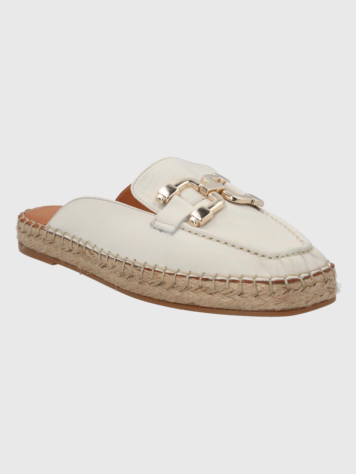 Sandalia Cuero Blanco Mujer Aprica -0