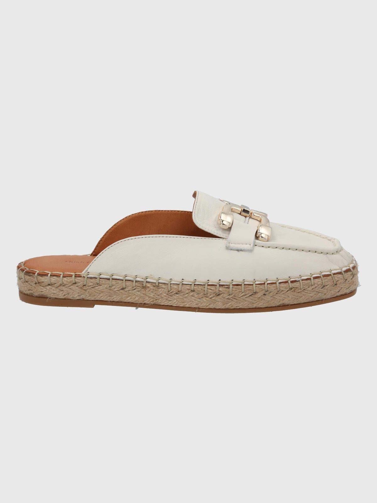 Sandalia Cuero Blanco Mujer Aprica -1