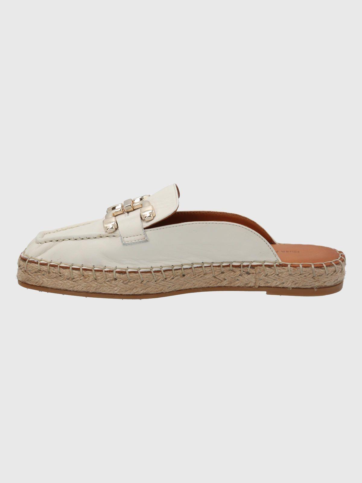 Sandalia Cuero Blanco Mujer Aprica -4