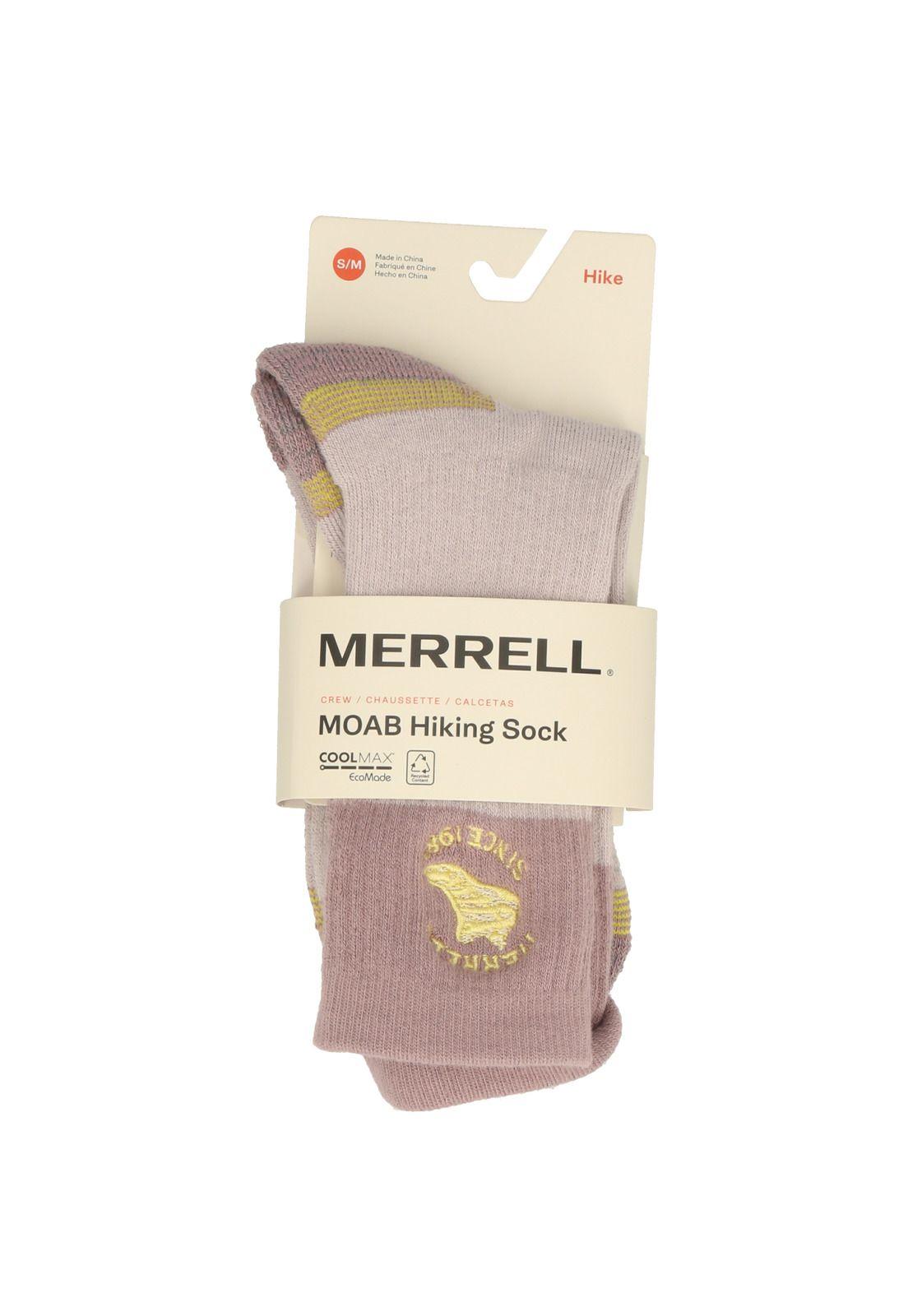 Calcetín Unisex Moab Hiking Crew Beige-1