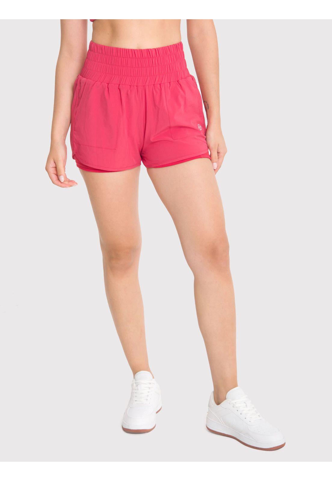 Short deportivo Mujer Pocket Rojo-0