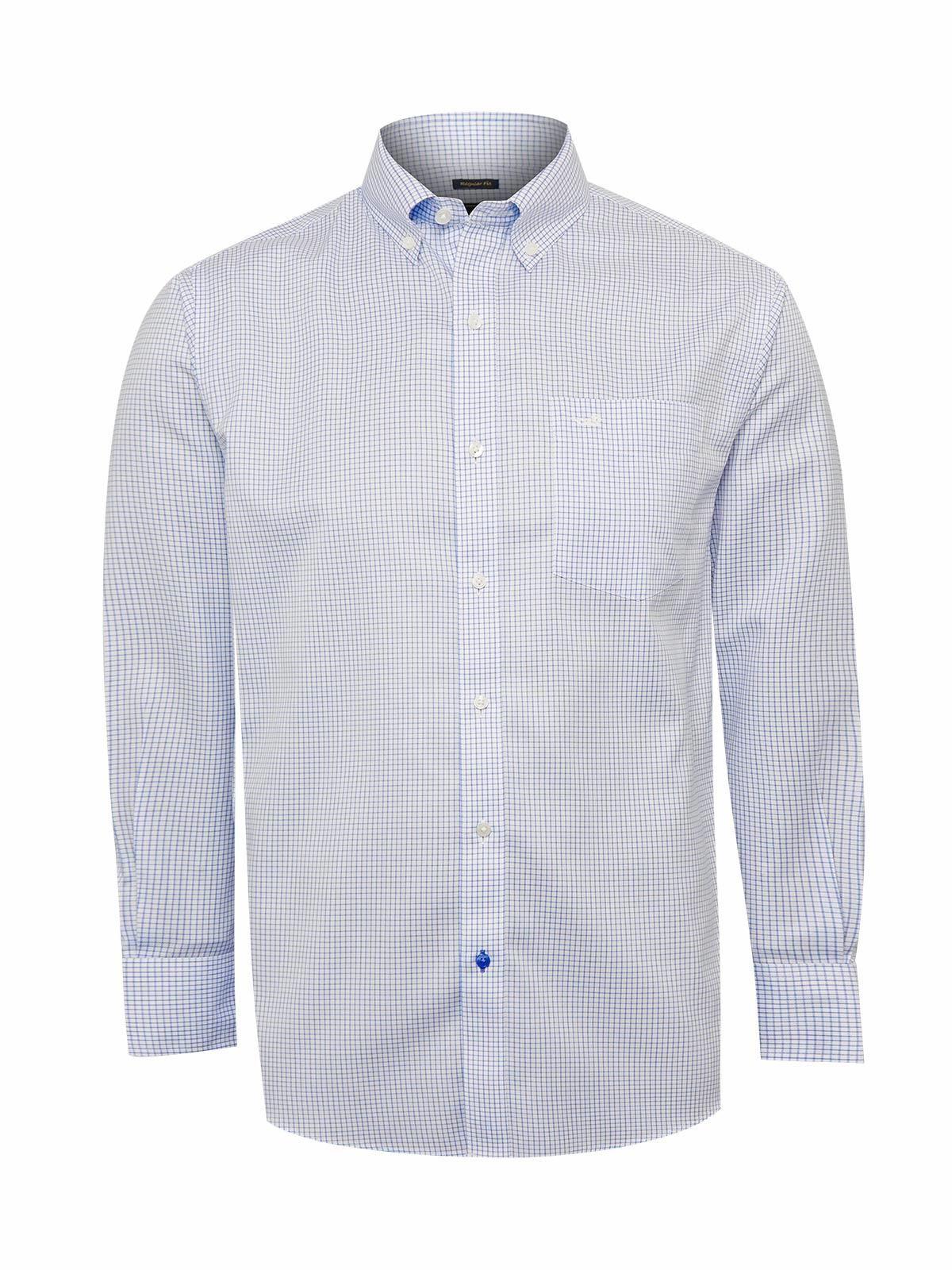 Camisa Cuello Button-Down Azul Hombre WF-1