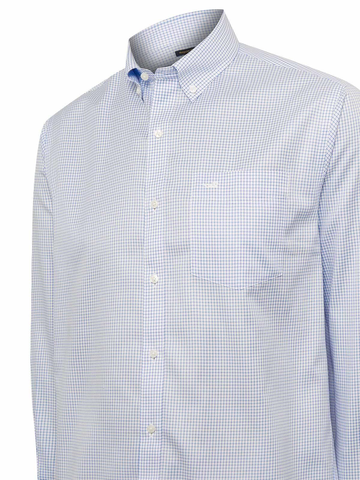 Camisa Cuello Button-Down Azul Hombre WF-4