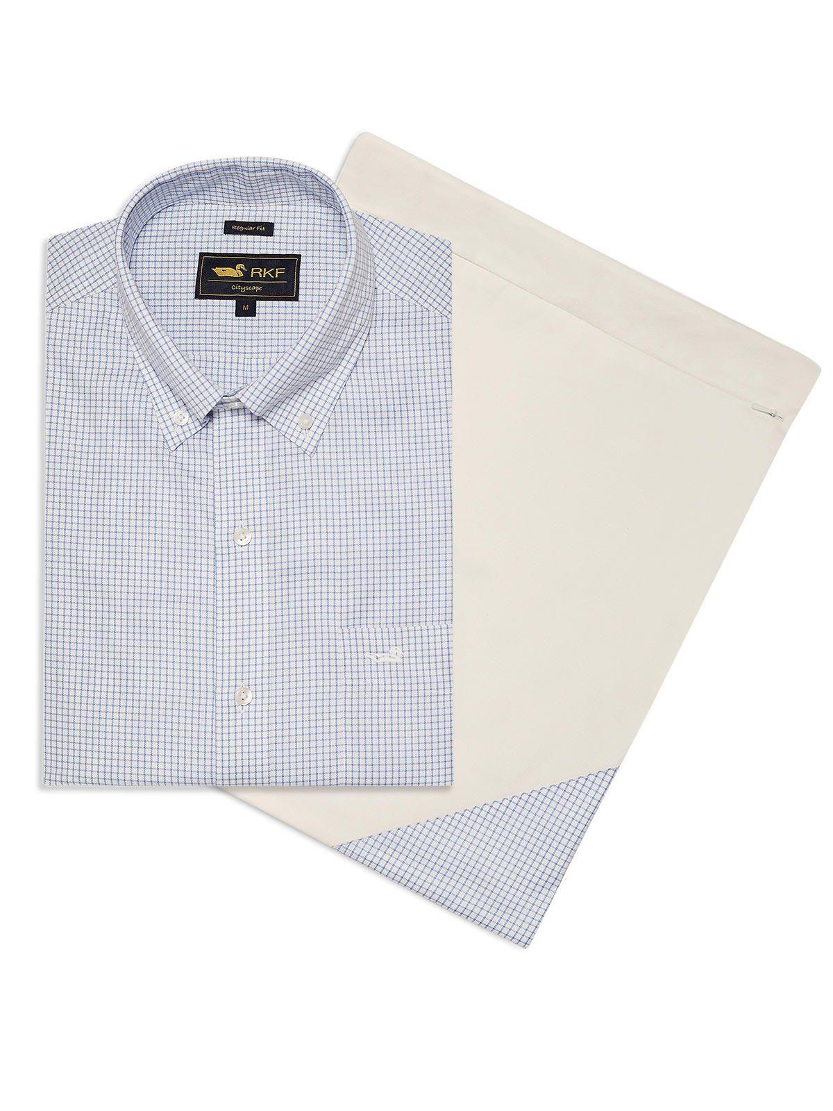 Camisa Cuello Button-Down Azul Hombre WF-5