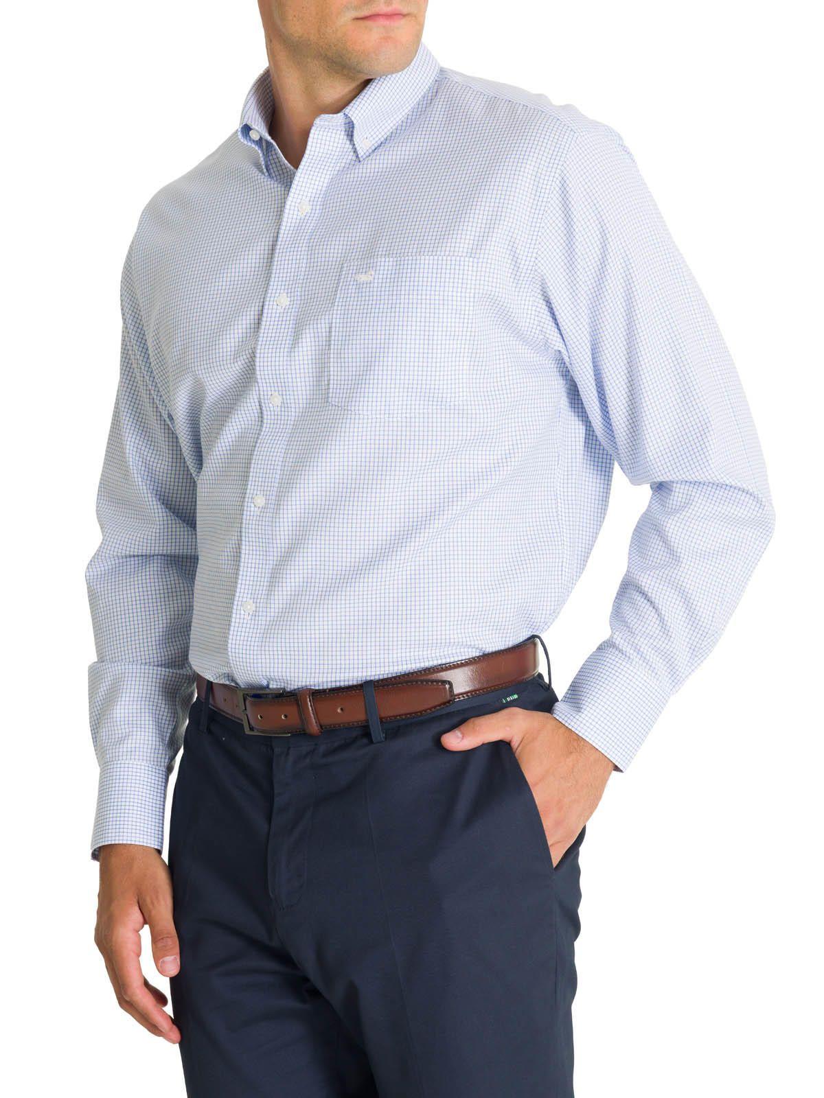 Camisa Cuello Button-Down Azul Hombre WF-6