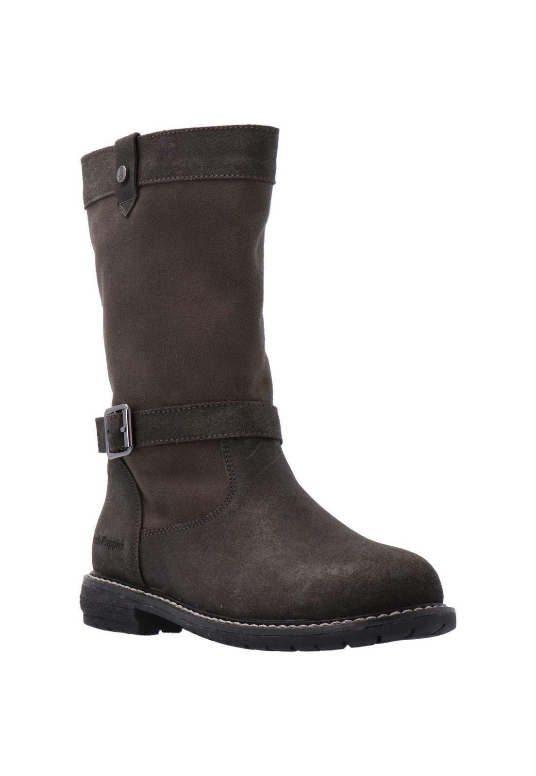 Bota Cuero Niña Texas Gris-0