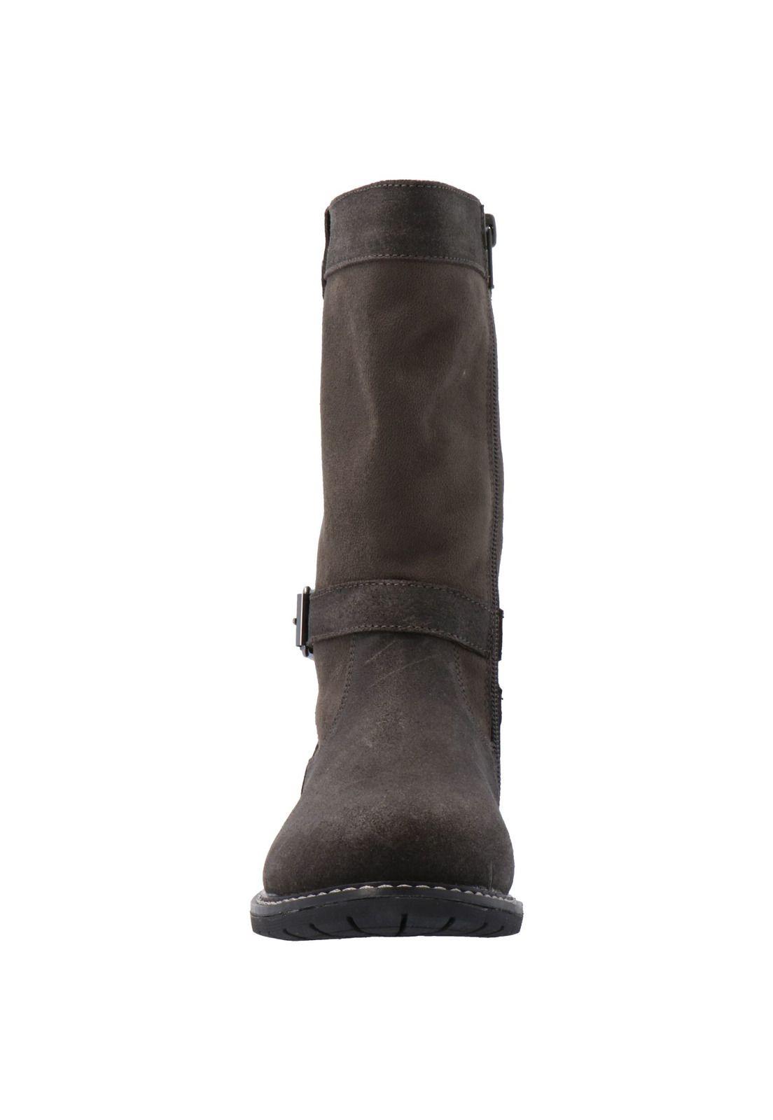Bota Cuero Niña Texas Gris-2