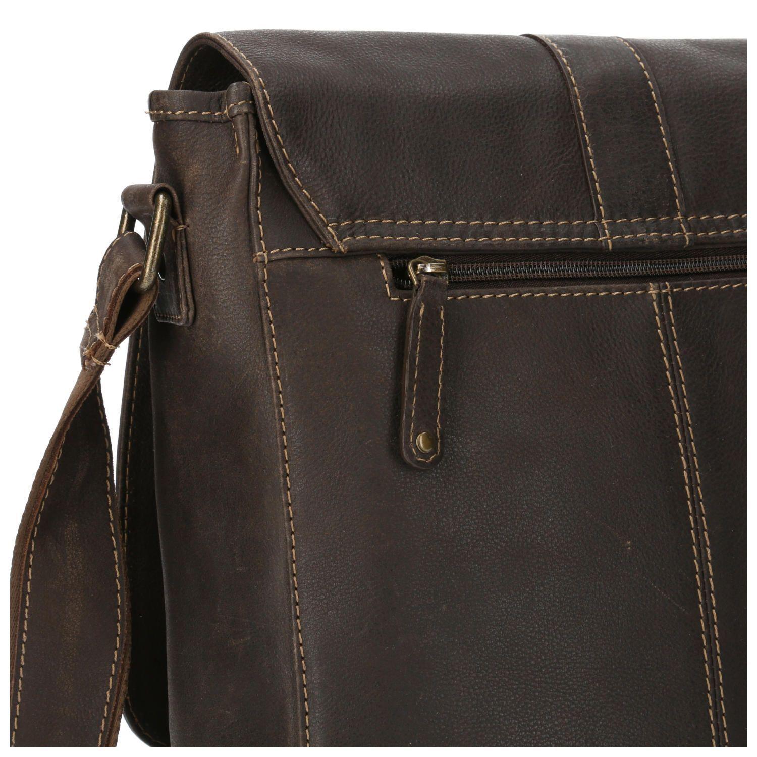 Maletín Cuero Unisex Th Drake Cross Café-3