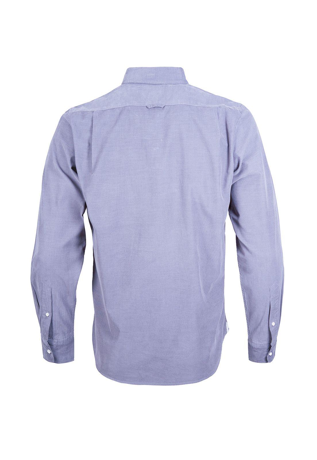 Camisa Algodón Orgánico Hombre Corduroy Azul-1