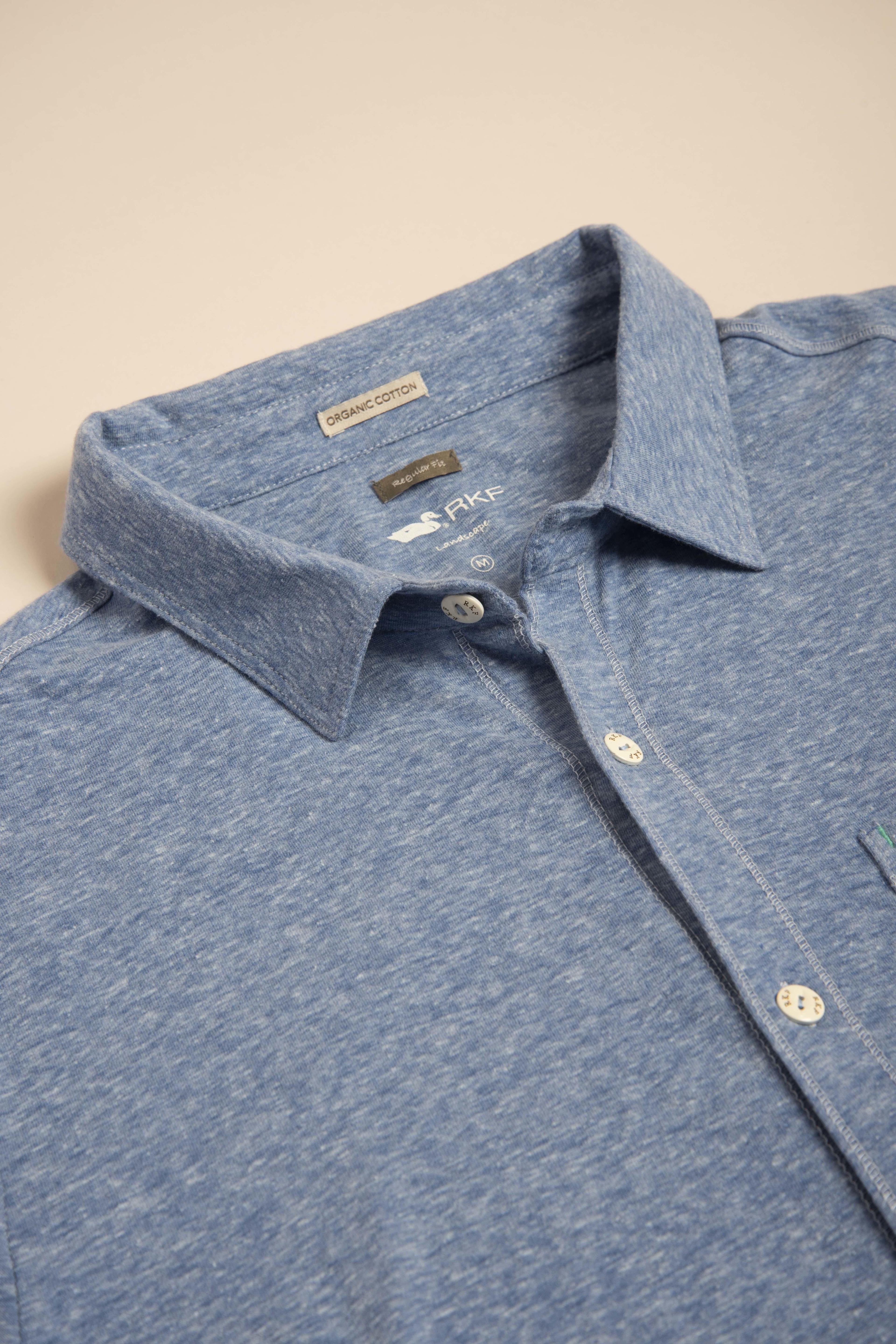 Camisa Hombre Jersey Azul-4