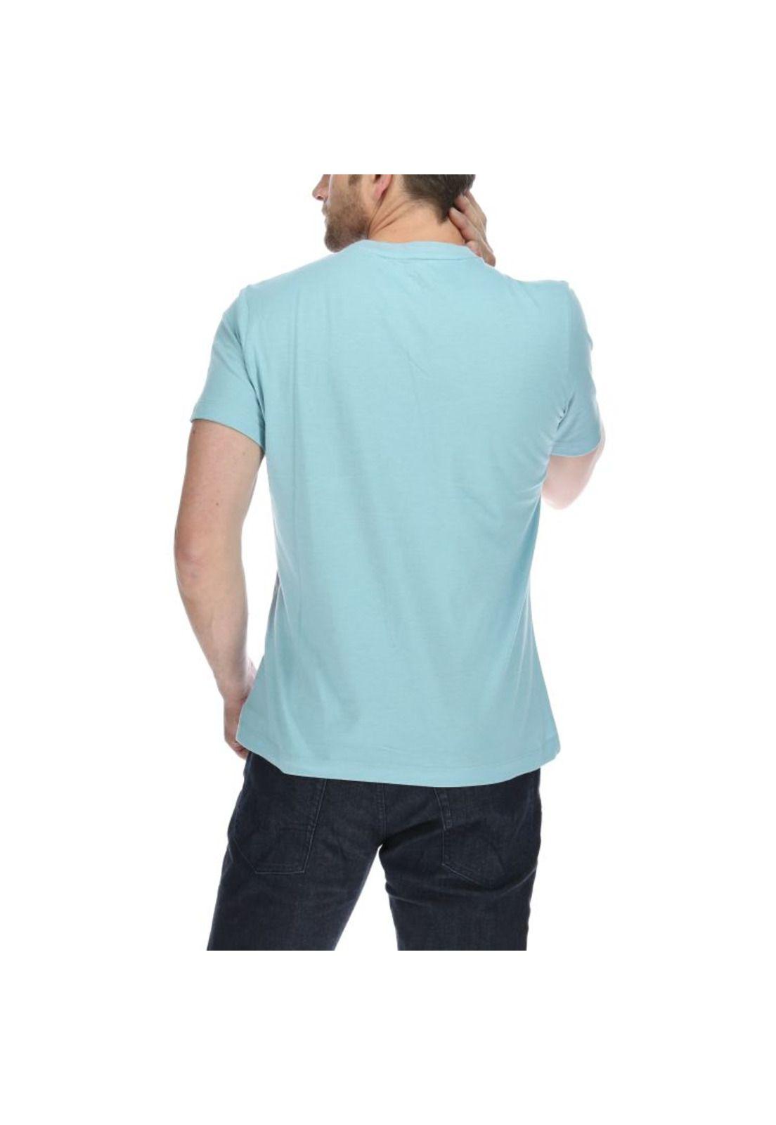 Polera Mc Hombre Caterpillar Logo Tee Azul-2