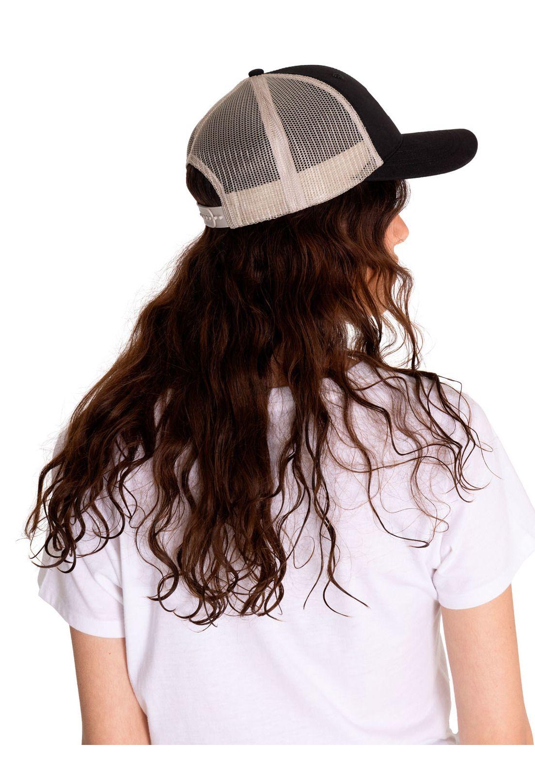 Jockey Negro Cat Logo Mesh Back H Mujer-1