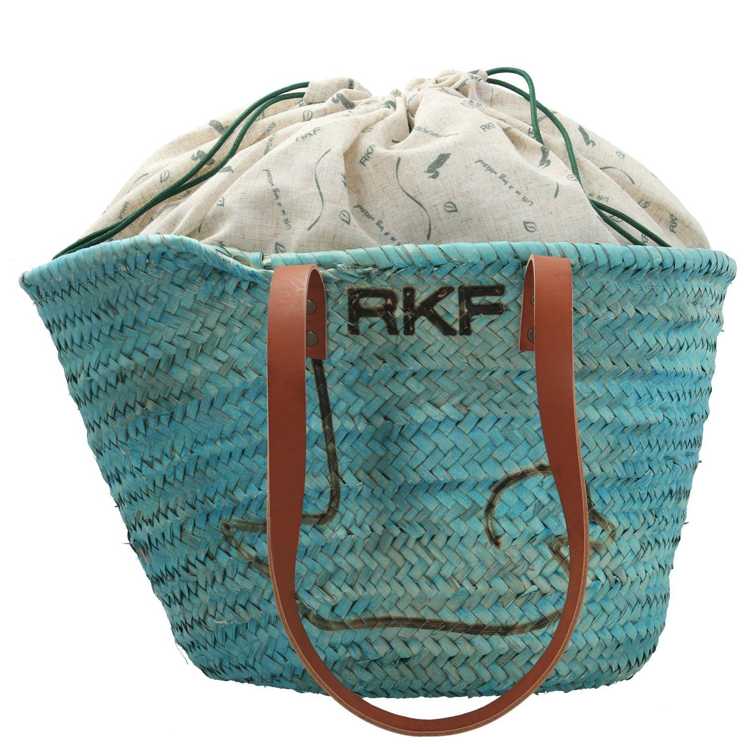 Cartera Rafia Mujer RKF Malaga Azul-3