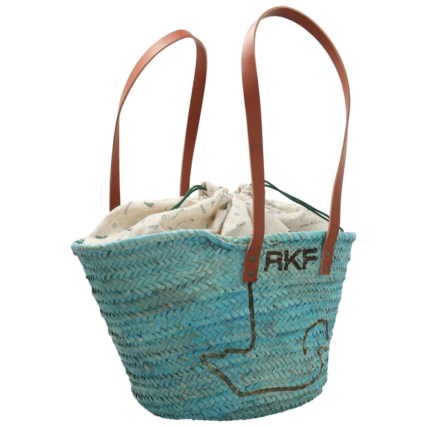 Cartera Rafia Mujer RKF Malaga Azul-4