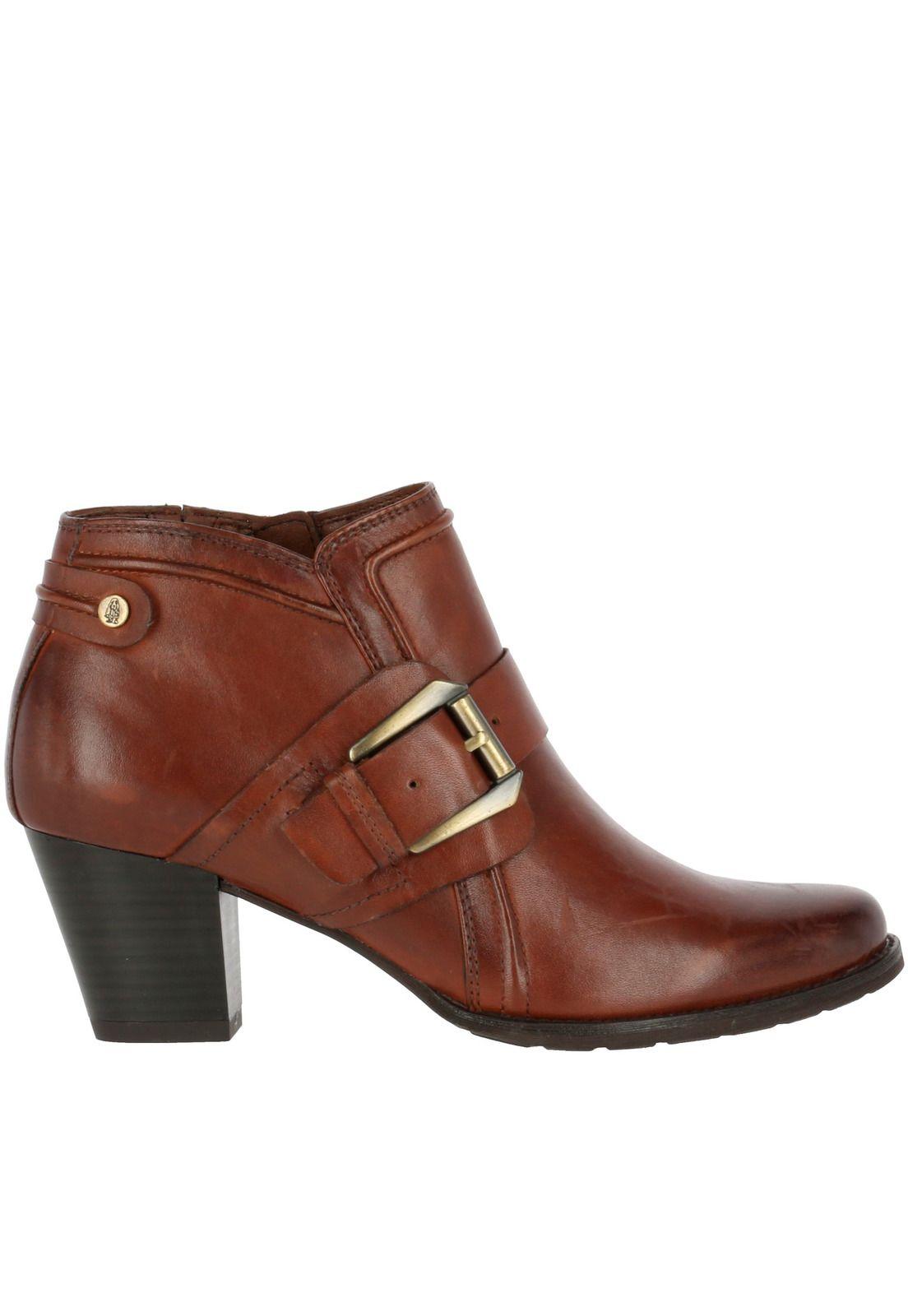 Botin Cuero Mujer Mazzola Café-3