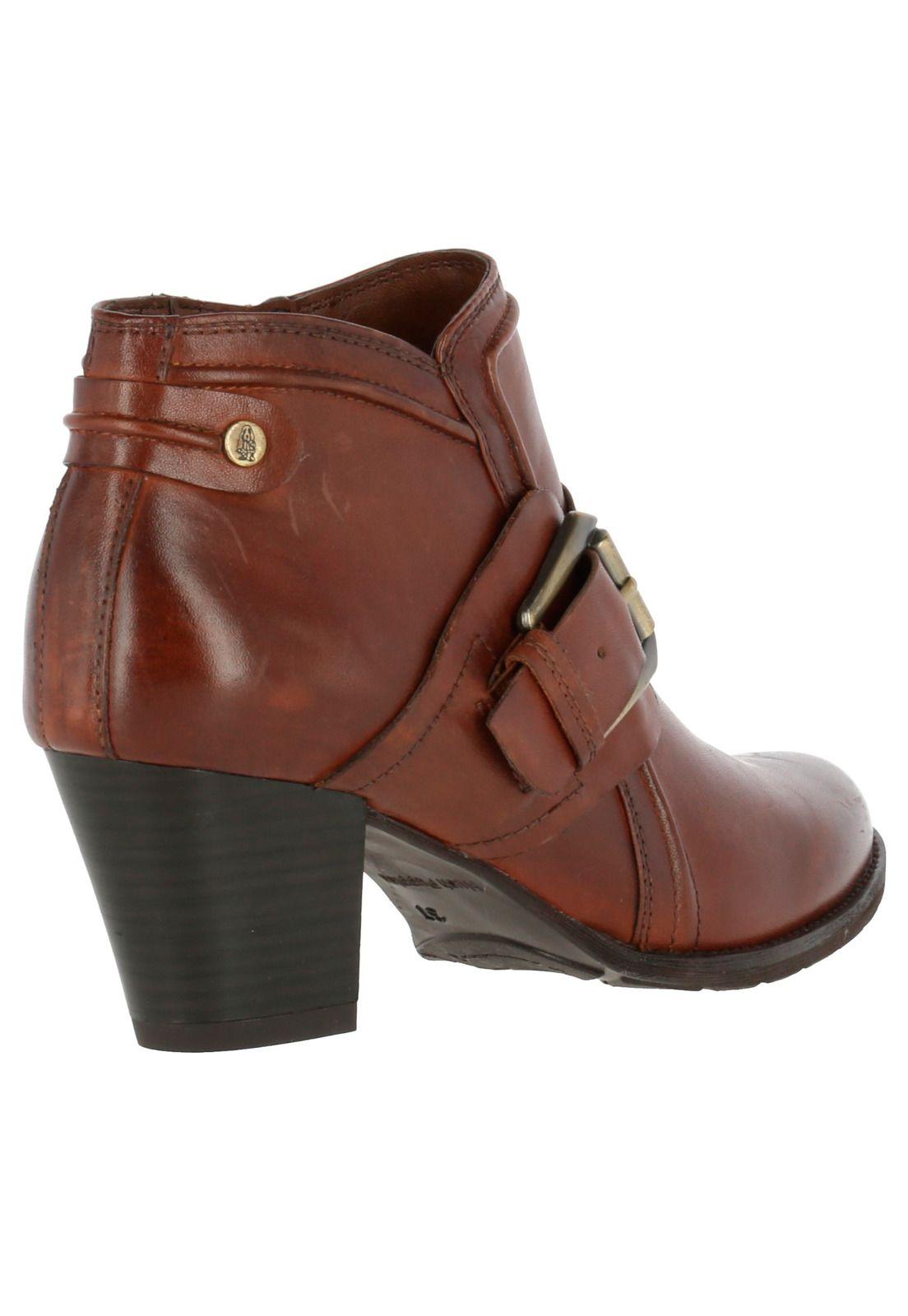 Botin Cuero Mujer Mazzola Café-4