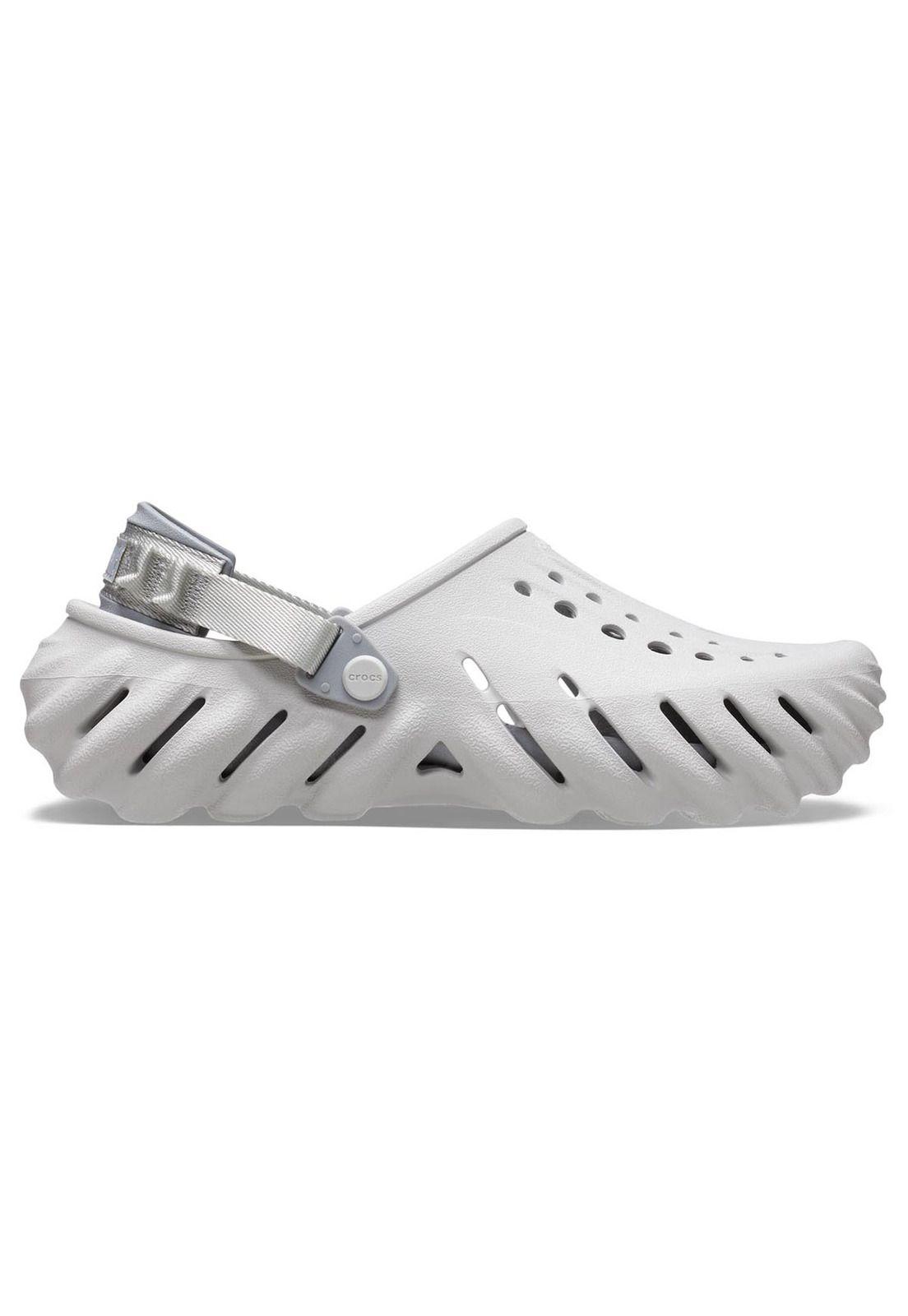 Zueco Crocs Mujer Echo Clog Gris-0