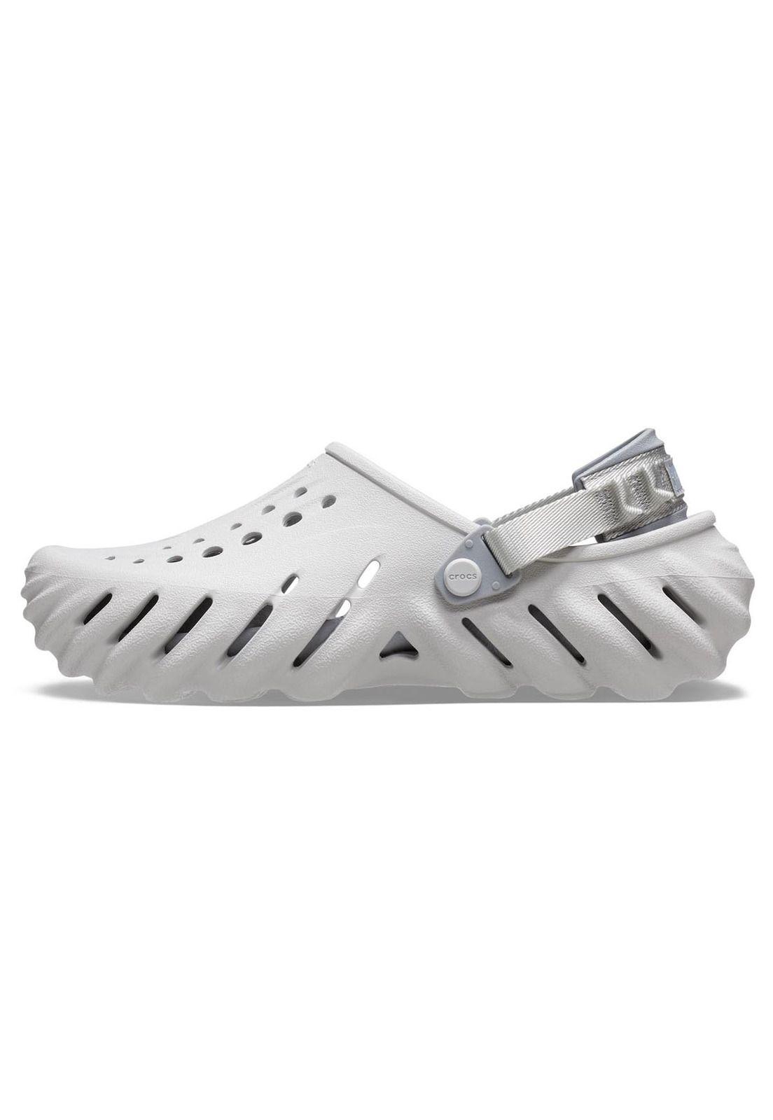 Zueco Crocs Mujer Echo Clog Gris-1