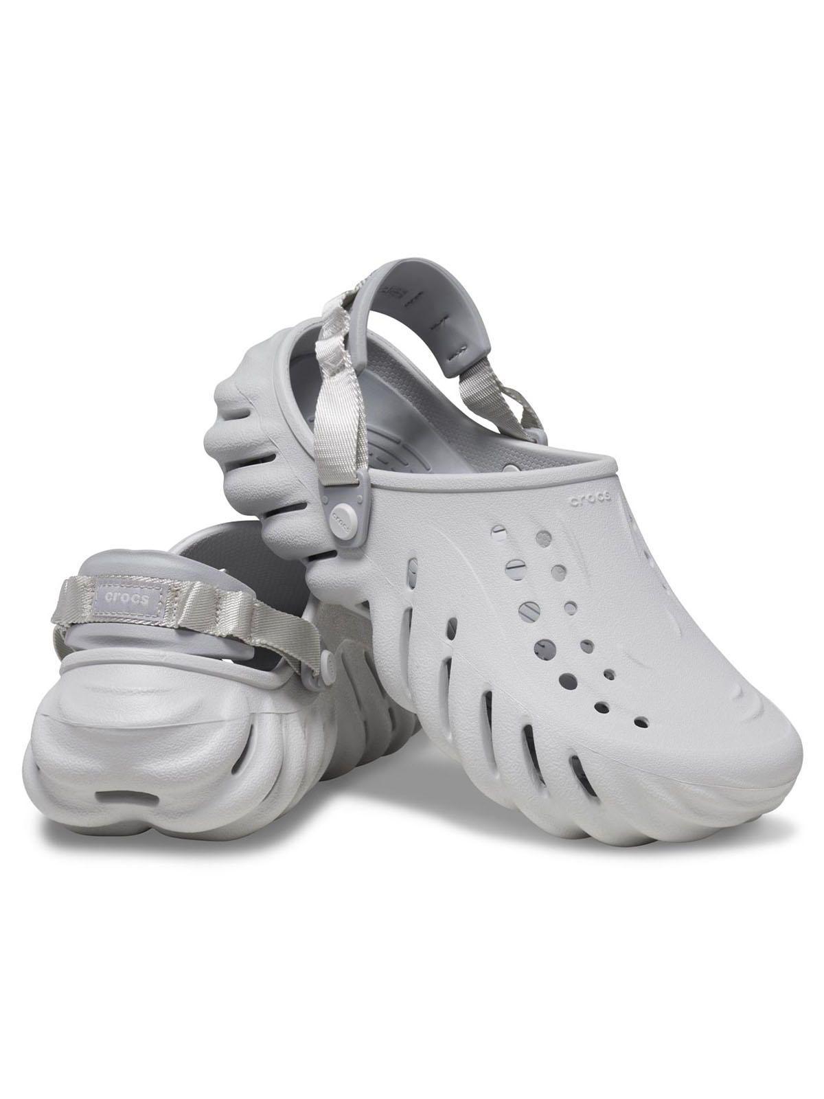 Zueco Crocs Mujer Echo Clog Gris-3