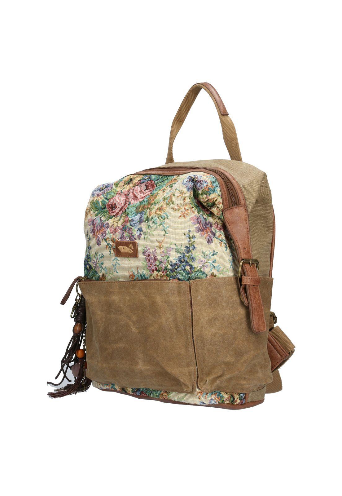 Mochila Mujer Greco Back Café-1
