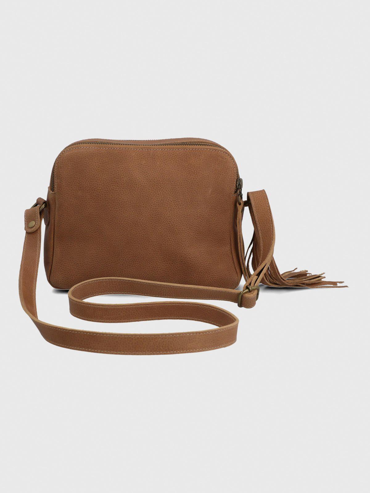 Cartera Cuero Mujer Elsie Cross Caramelo-2