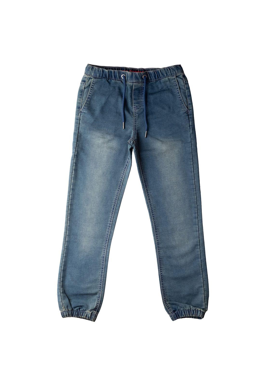 Jeans Elástico Niño Algodón Denim-0