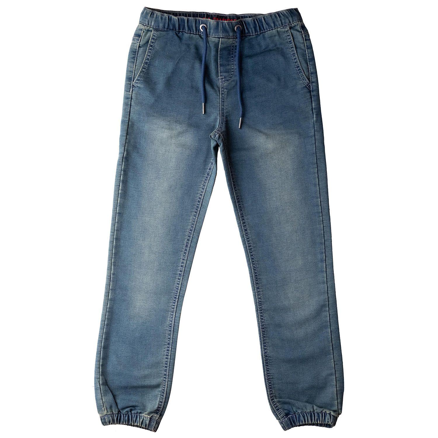 Jeans Elástico Niño Algodón Denim-0