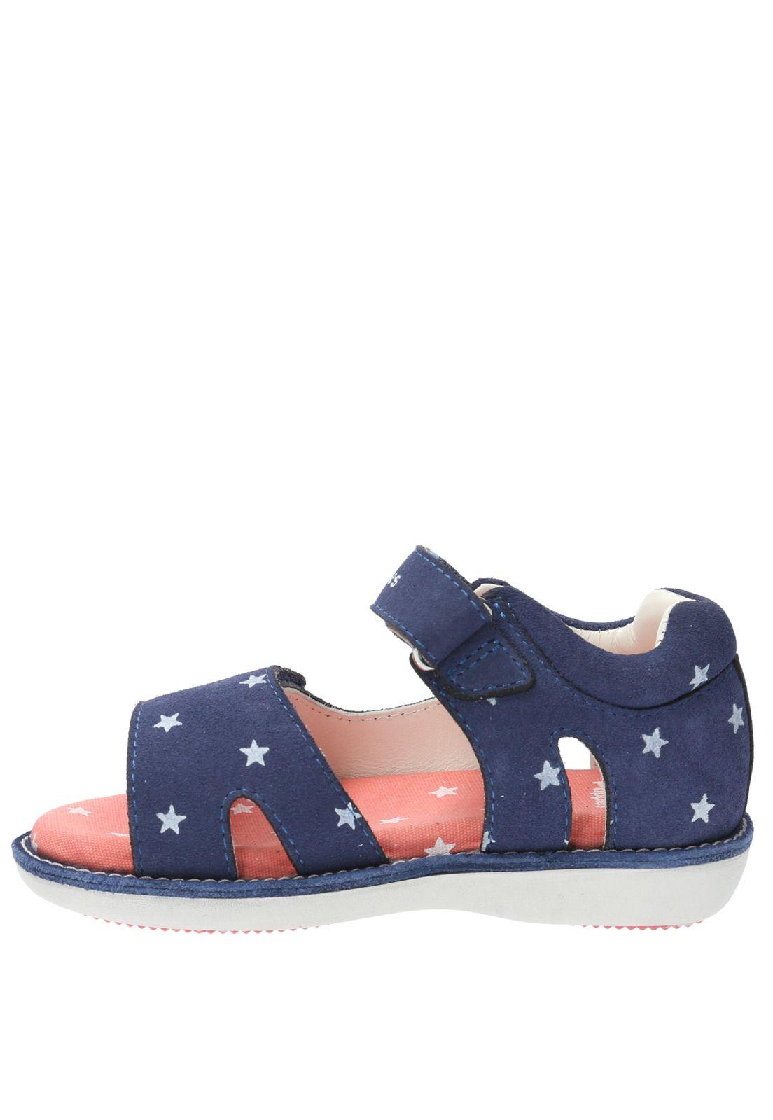 Sandalia Cuero Moonlight (19-29) Azul Niña-4