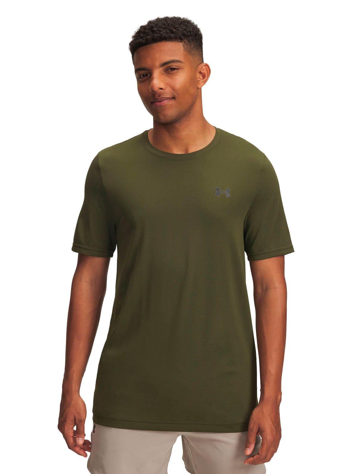 Polera Manga Corta Training  hombre Vanish Seamless verde -0