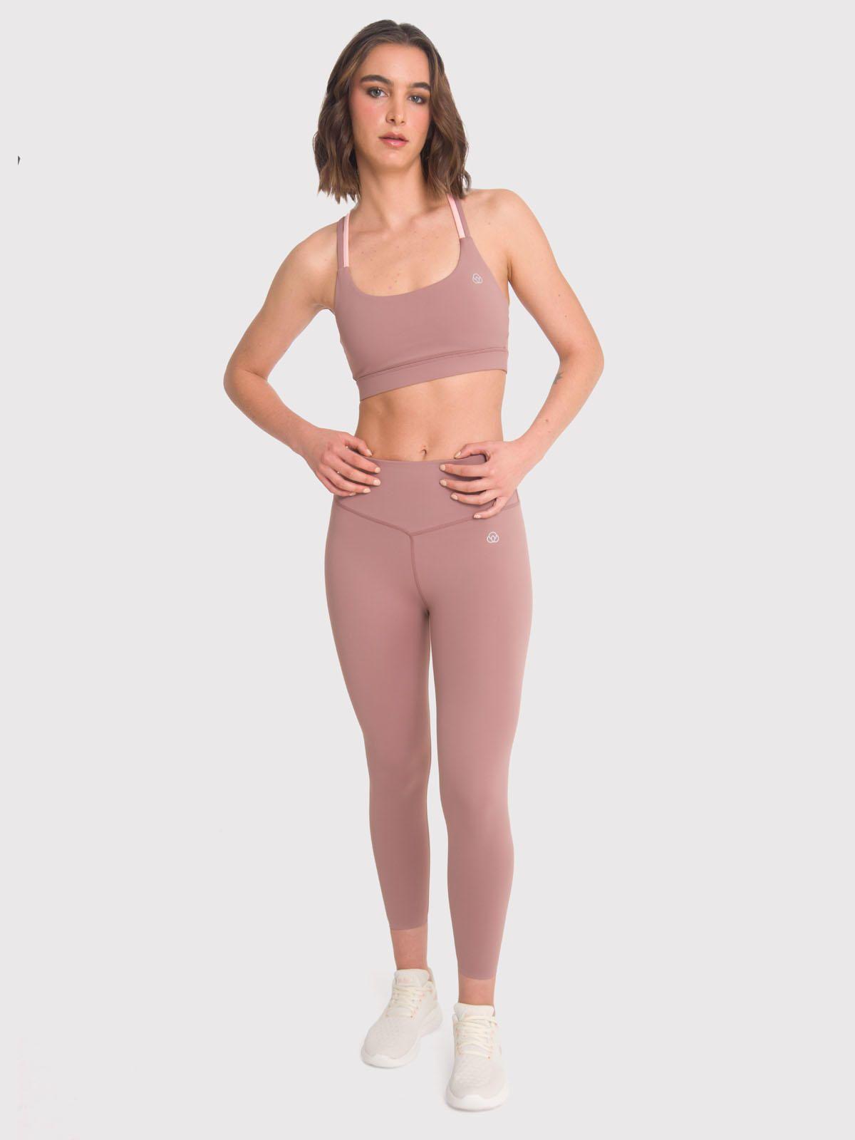 Calza deportiva 7/8 Mujer Ankle Leg Emma Café-1