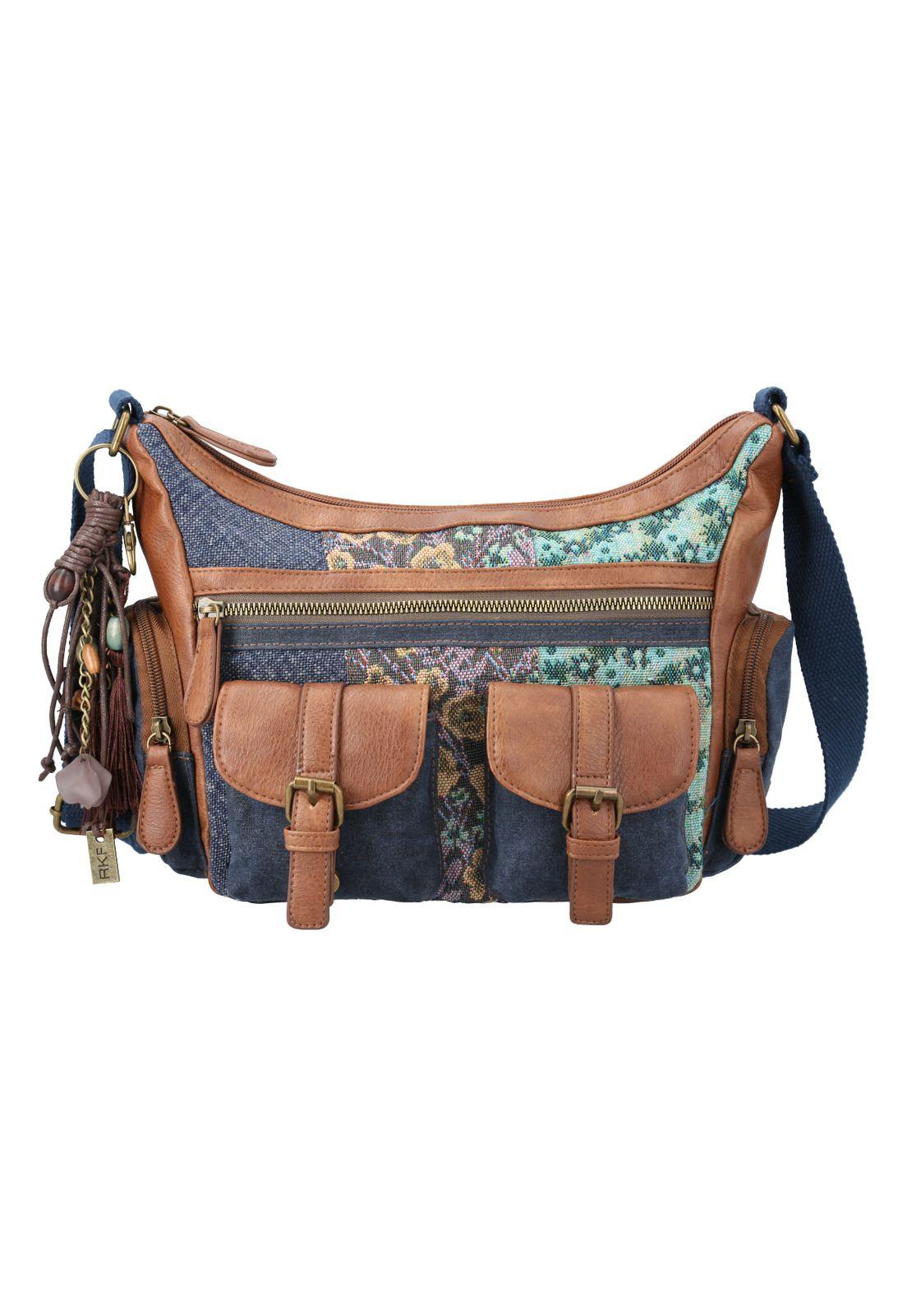 Cartera Azul V24Mh Edahi Cross Mujer-0