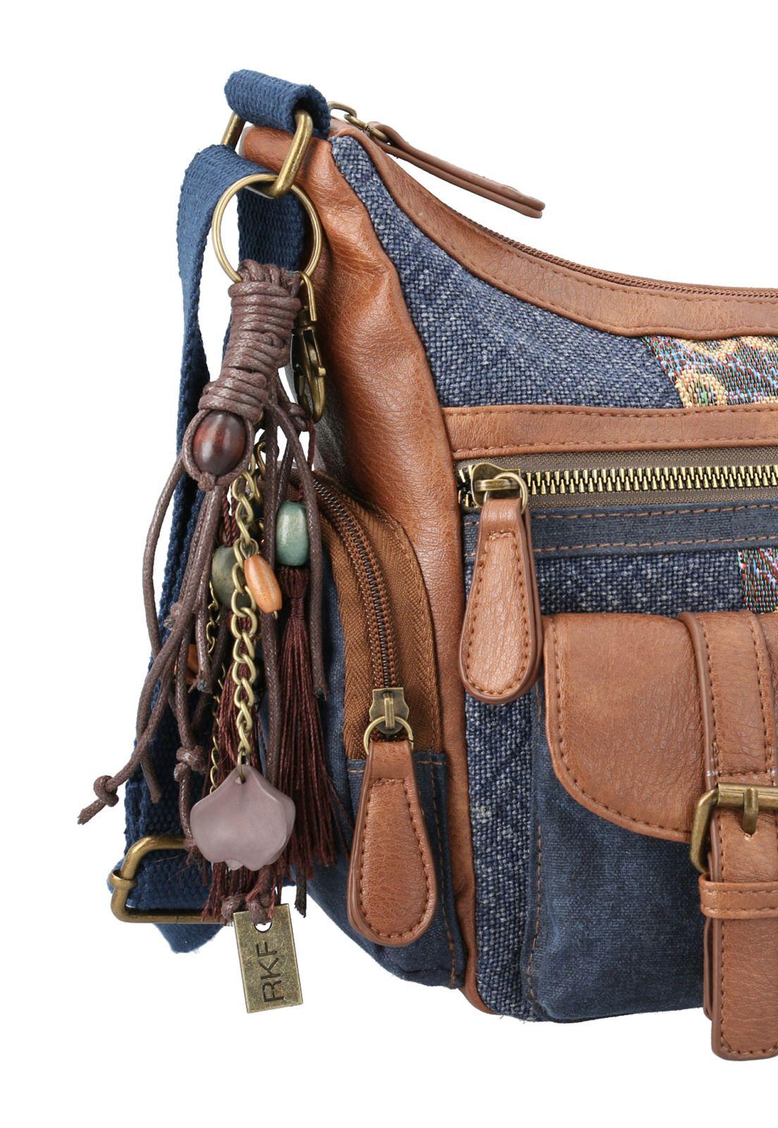 Cartera Azul V24Mh Edahi Cross Mujer-3