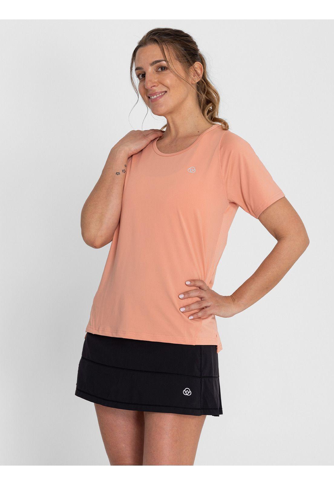 Polera Manga Corta T-Shirt Lisa Coral Mujer-0