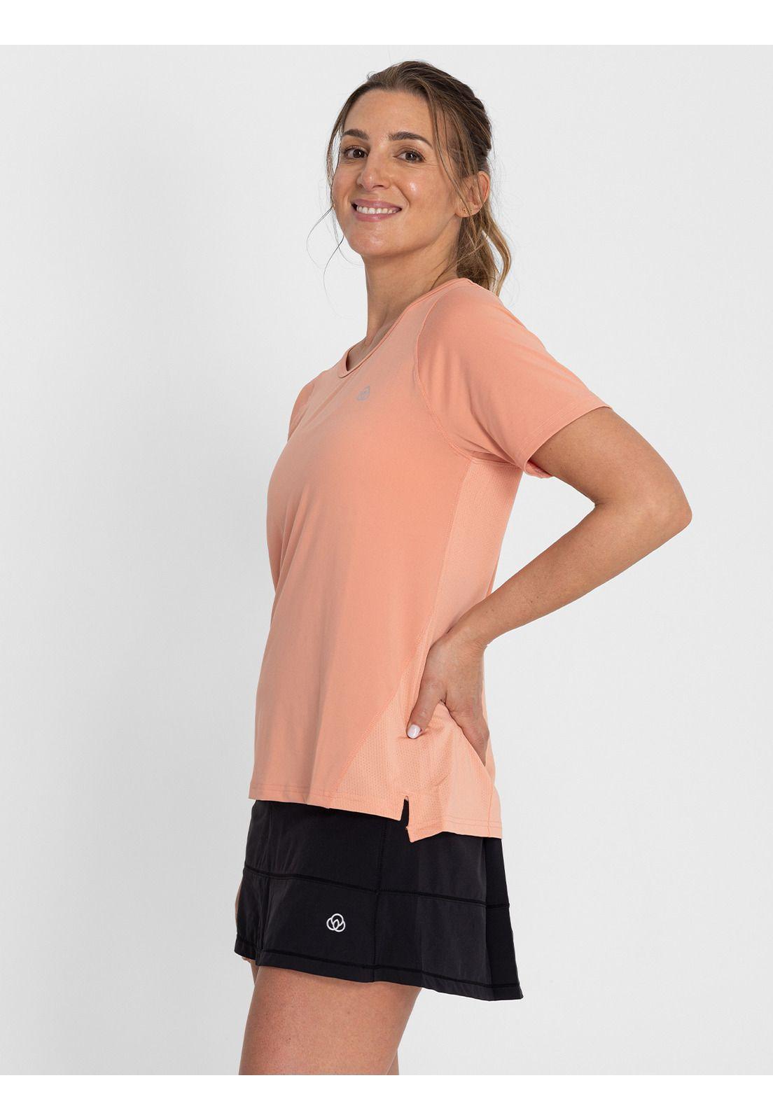 Polera Manga Corta T-Shirt Lisa Coral Mujer-3