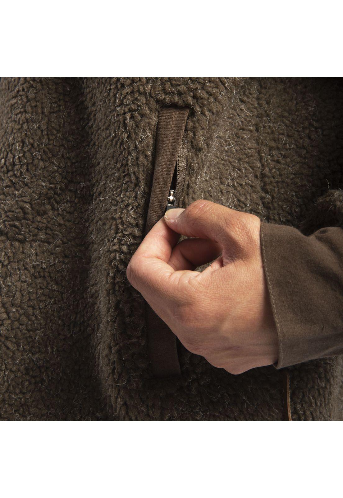 Chaqueta Mujer Sherpa Maxi Cafe-4