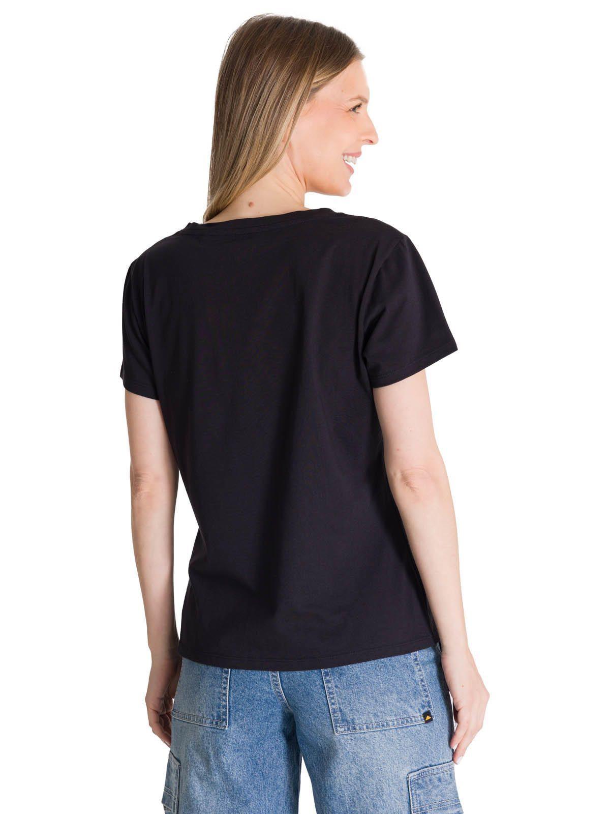 Polera Manga Corta Mujer V-Neck Graphic Tee-3