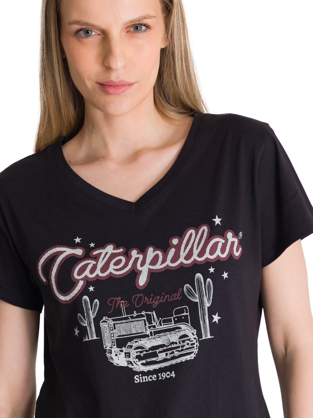 Polera Manga Corta Mujer V-Neck Graphic Tee-4
