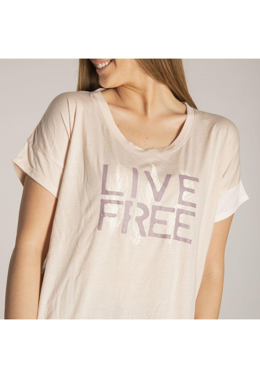 Polera M/C Mujer W Live Free Tee Morado-4
