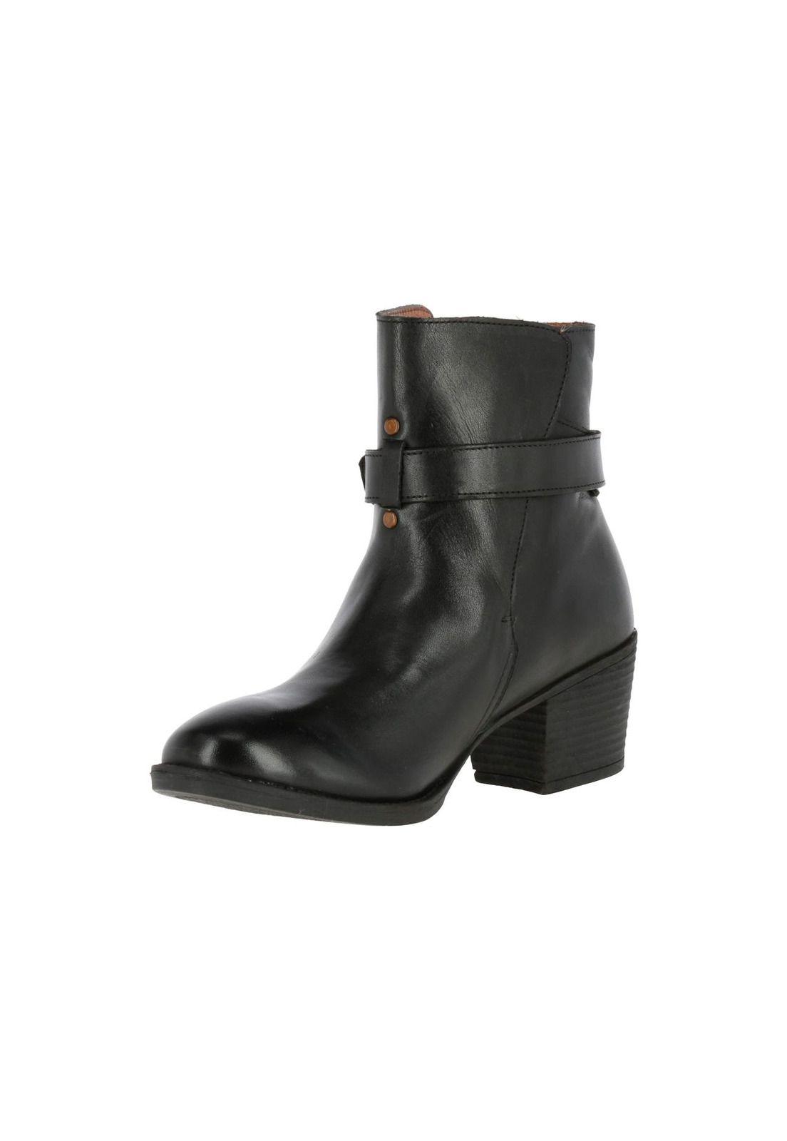 Botin Cuero Mujer Juno Negro-1
