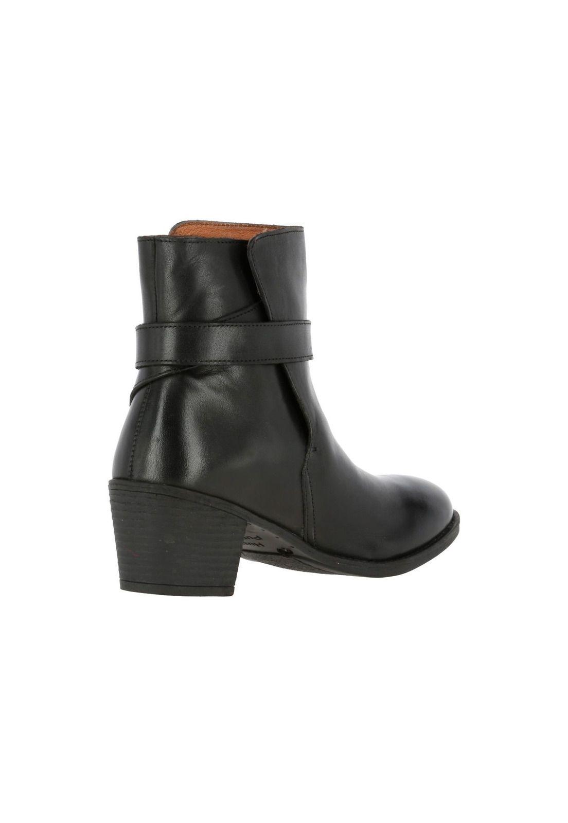 Botin Cuero Mujer Juno Negro-4