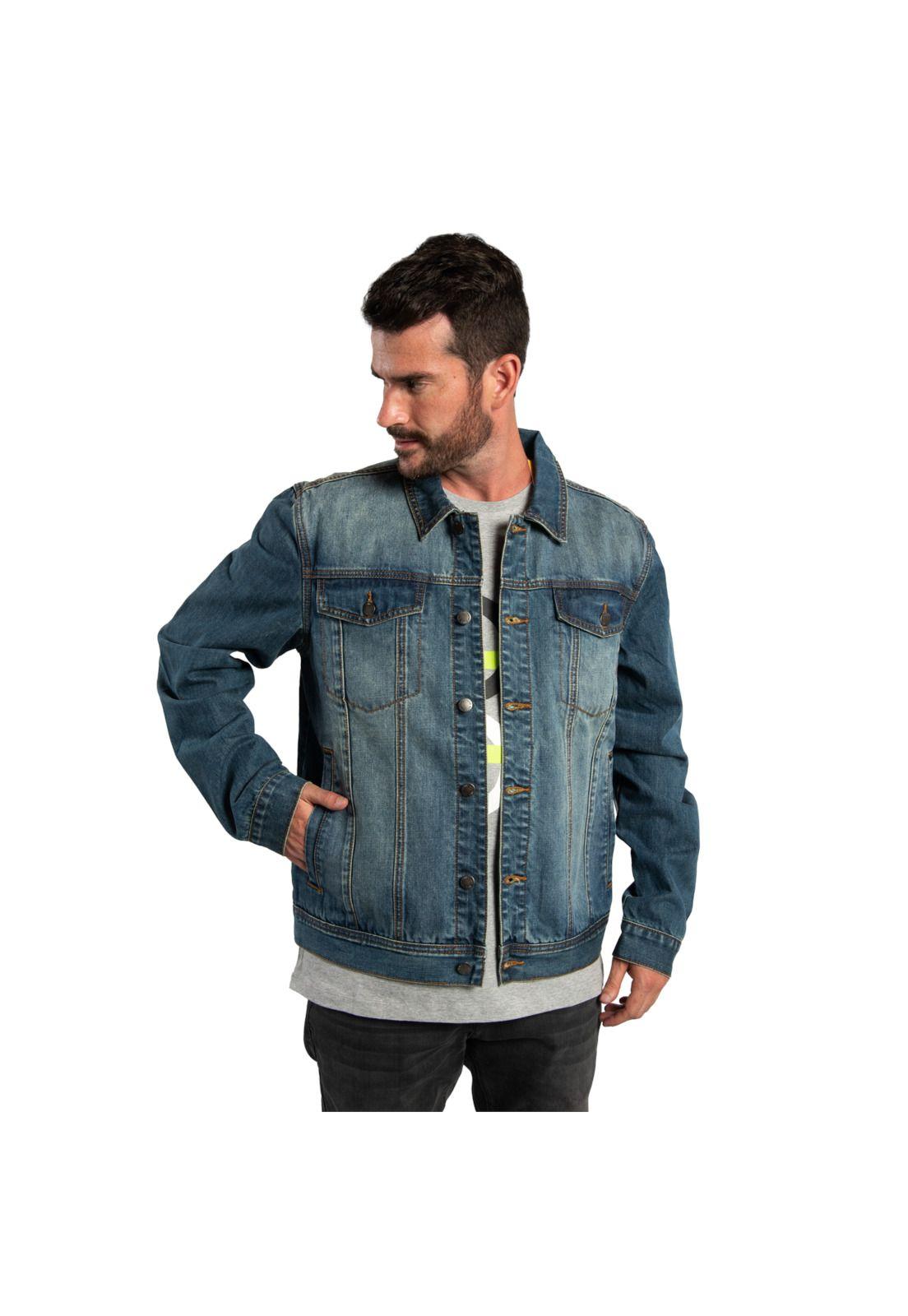 Chaqueta Hombre Fdtn Flannel Lined D Denim-0