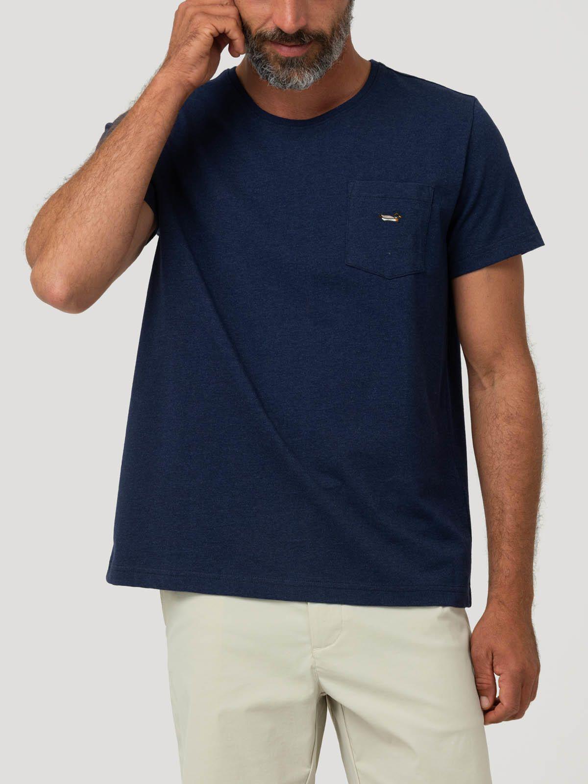 Polera Algodón Orgánico Hombre Drake Azul-4