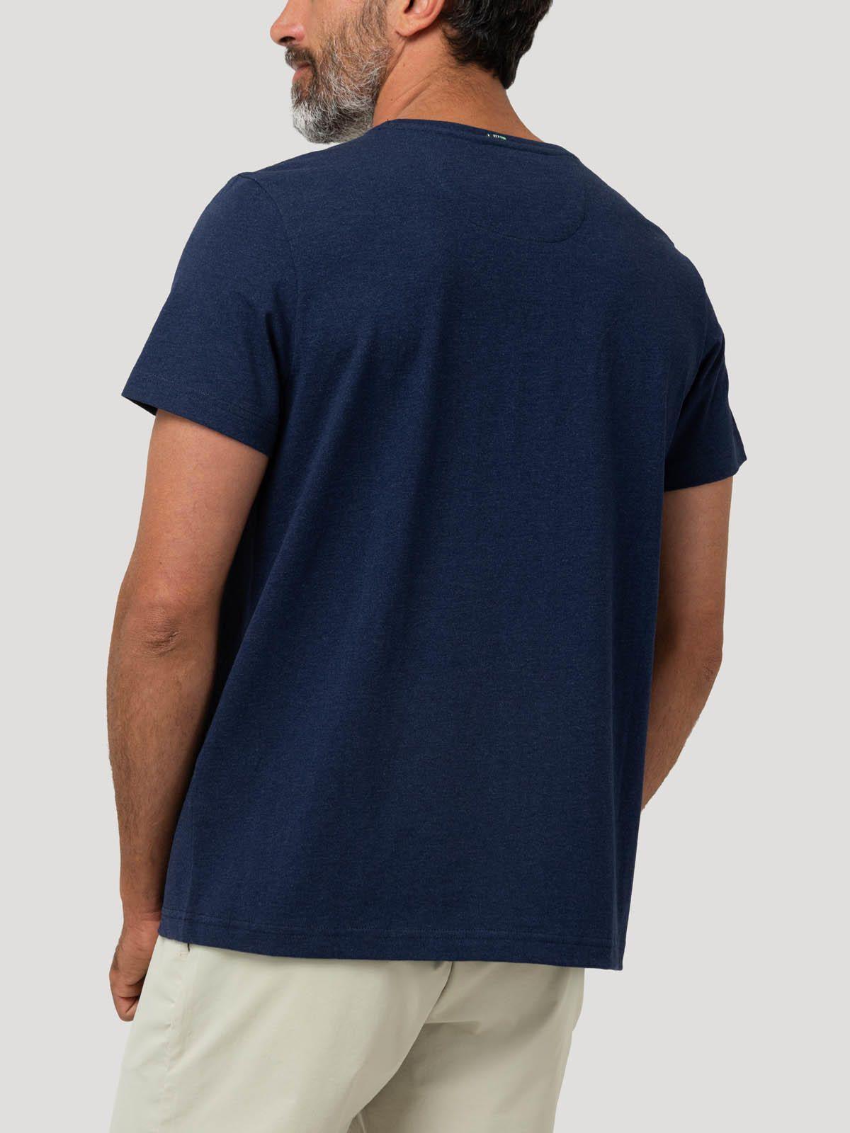 Polera Algodón Orgánico Hombre Drake Azul-5